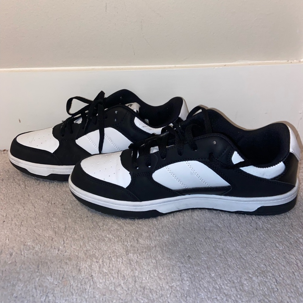 black and white andis shoes